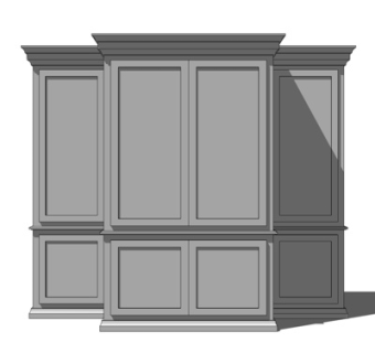 美式衣柜su模型