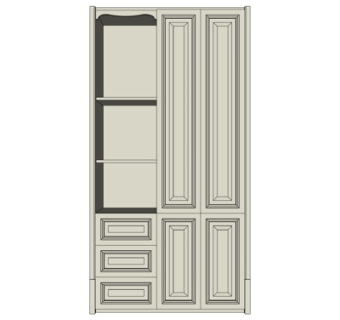 美式衣柜su模型