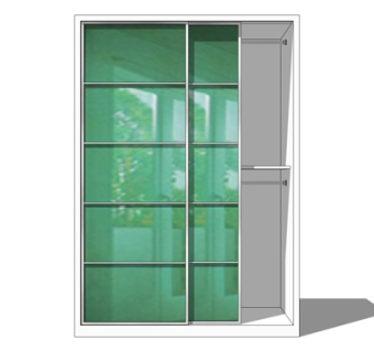 现代衣柜su模型