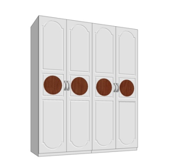 简欧衣柜su模型