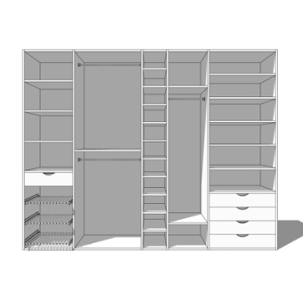 现代衣柜su模型