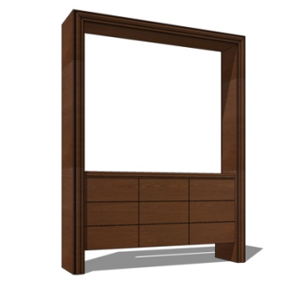 新中式装饰柜su模型