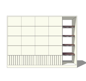 现代衣柜su模型