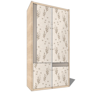 新中式衣柜su模型