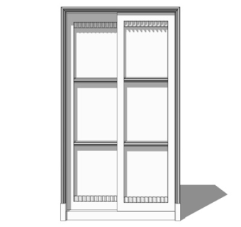 美式衣柜su模型