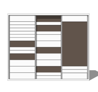 现代衣柜su模型