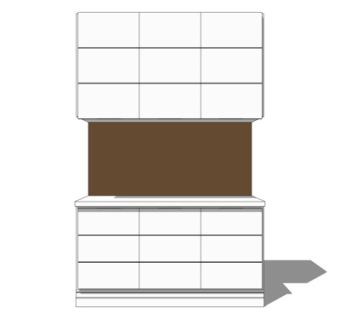 现代装饰柜su模型