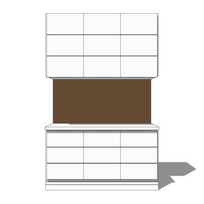 现代装饰柜su模型