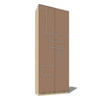 现代衣柜su模型