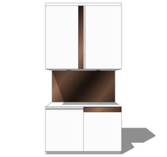 现代装饰柜su模型