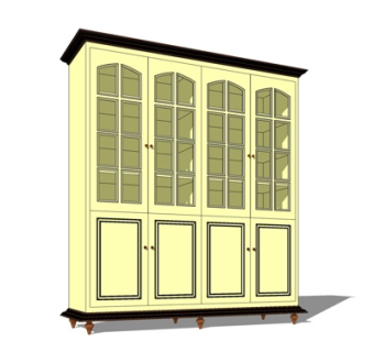 美式酒柜su模型