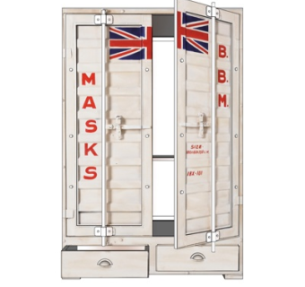 工业风衣柜su模型