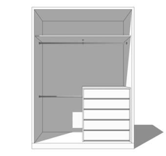 现代衣柜su模型