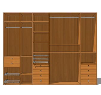 现代衣柜su模型