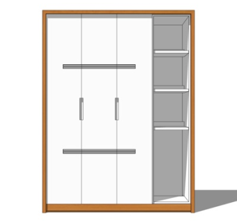 现代衣柜su模型