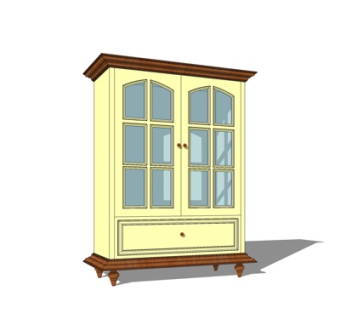 美式衣柜su模型