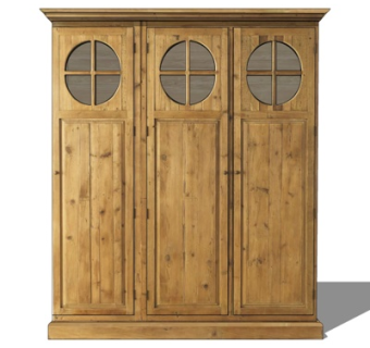 中式实木衣柜su模型