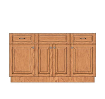 欧式实木边柜su模型