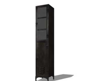 中式实木衣柜su模型