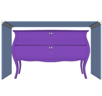 欧式实木边柜su模型