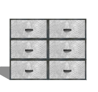 现代实木边柜斗柜su模型