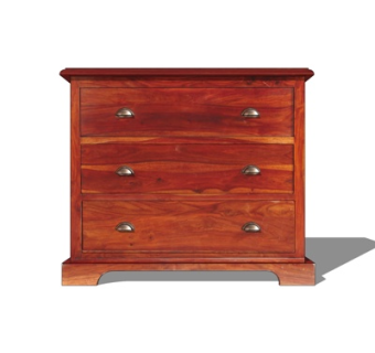 美式实木边柜su模型