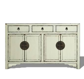 工业风铁艺餐边柜su模型