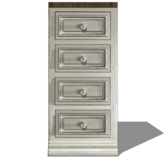 现代立体式边柜斗柜su模型