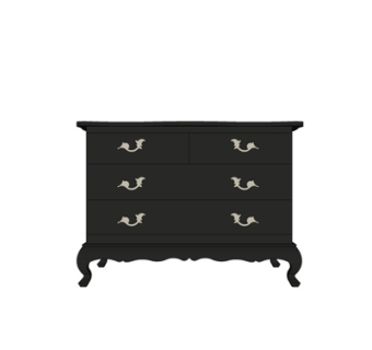 欧式实木边柜su模型