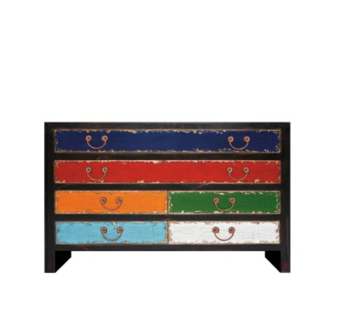 工业风实木边柜su模型