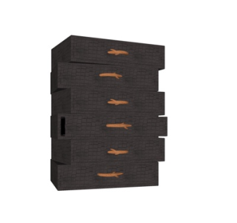 现代多层边柜斗柜su模型