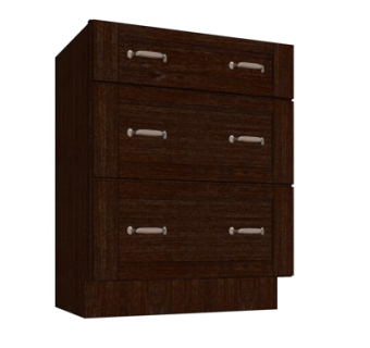 欧式实木边柜斗柜su模型