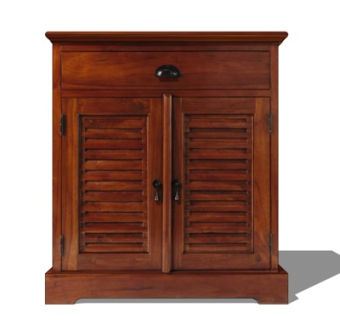 美式实木边柜su模型