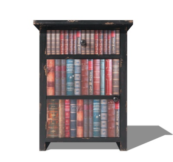 工业风实木书柜su模型