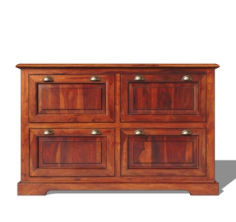 欧式实木边柜su模型