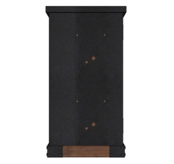 现代实木边柜su模型