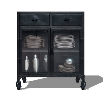 工业风餐边柜su模型