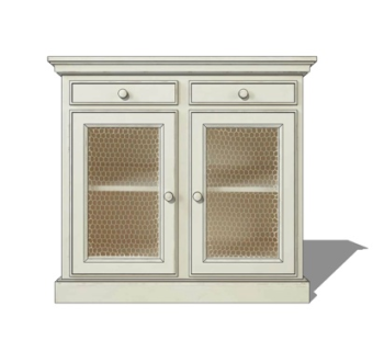 欧式铁艺餐边柜su模型