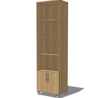 现代实木装饰柜su模型