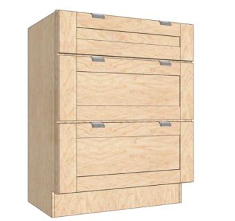 现代实木床头柜su模型