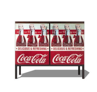 现代实木边柜su模型