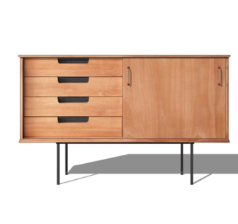 现代实木边柜su模型