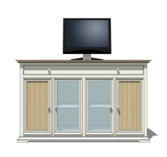 欧式实木电脑桌su模型