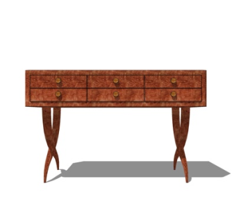 欧式实木边柜斗柜su模型