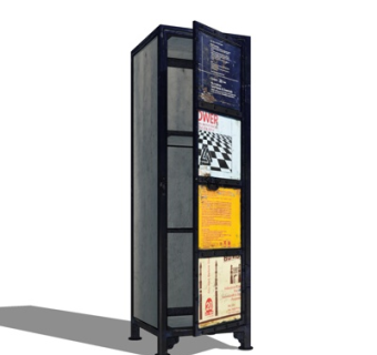 工业风实木边柜su模型