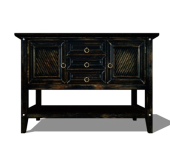 欧式实木边柜su模型