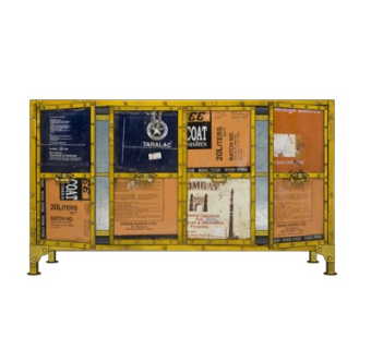 工业风铁艺边柜su模型