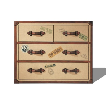 欧式实木边柜su模型