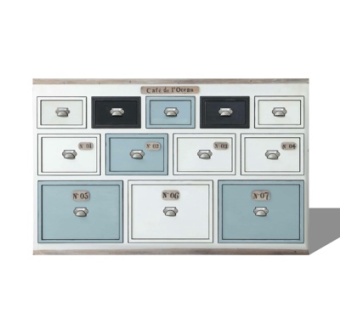 工业风实木边柜su模型