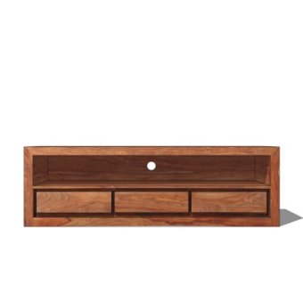 新中式实木电视柜su模型